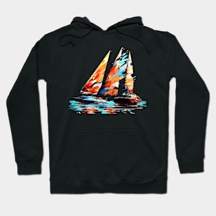 Sailing Boat Sea World Ocean Beauty Discovery Travel Hoodie